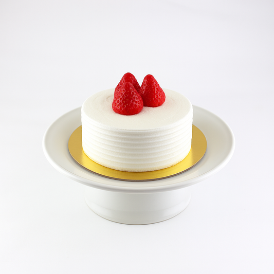 Strawberry tres leches cake with fresh strawberry filling and chantilly cream topping.